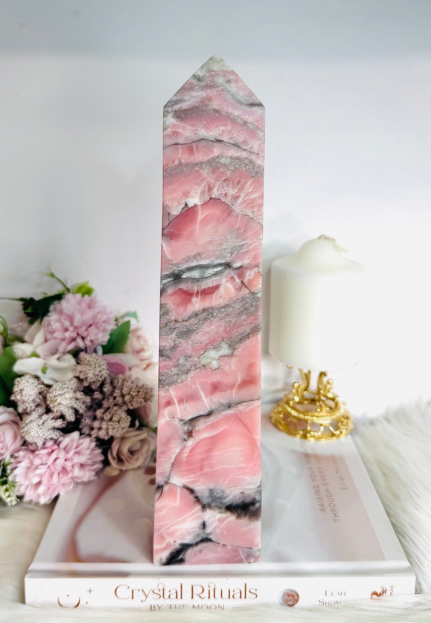 Huge Pink Opal Tower 28cm 1.09KG