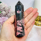 Chunky Large Pink Rhodonite Tower 11.5cm