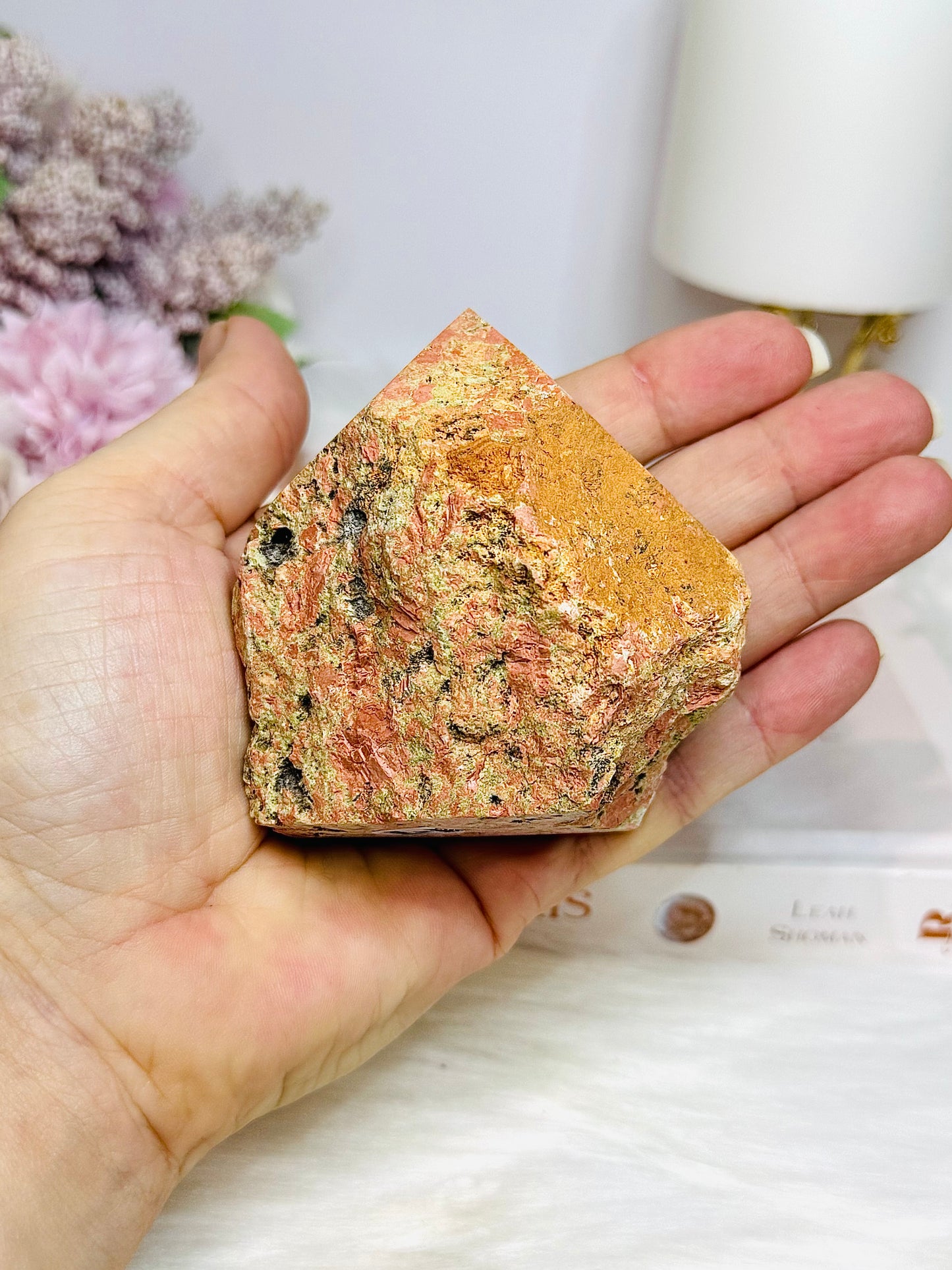 Unakite Top Polished Point 244g