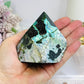 Azurite with Malachite Polished Point 427g