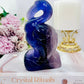 Purple Fluorite Carved Flamingo 510gram 14cm