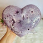 INCREDIBLE HUGE High Grade Druzy Pink Amethyst Carved Heart 21cm 1.74KG