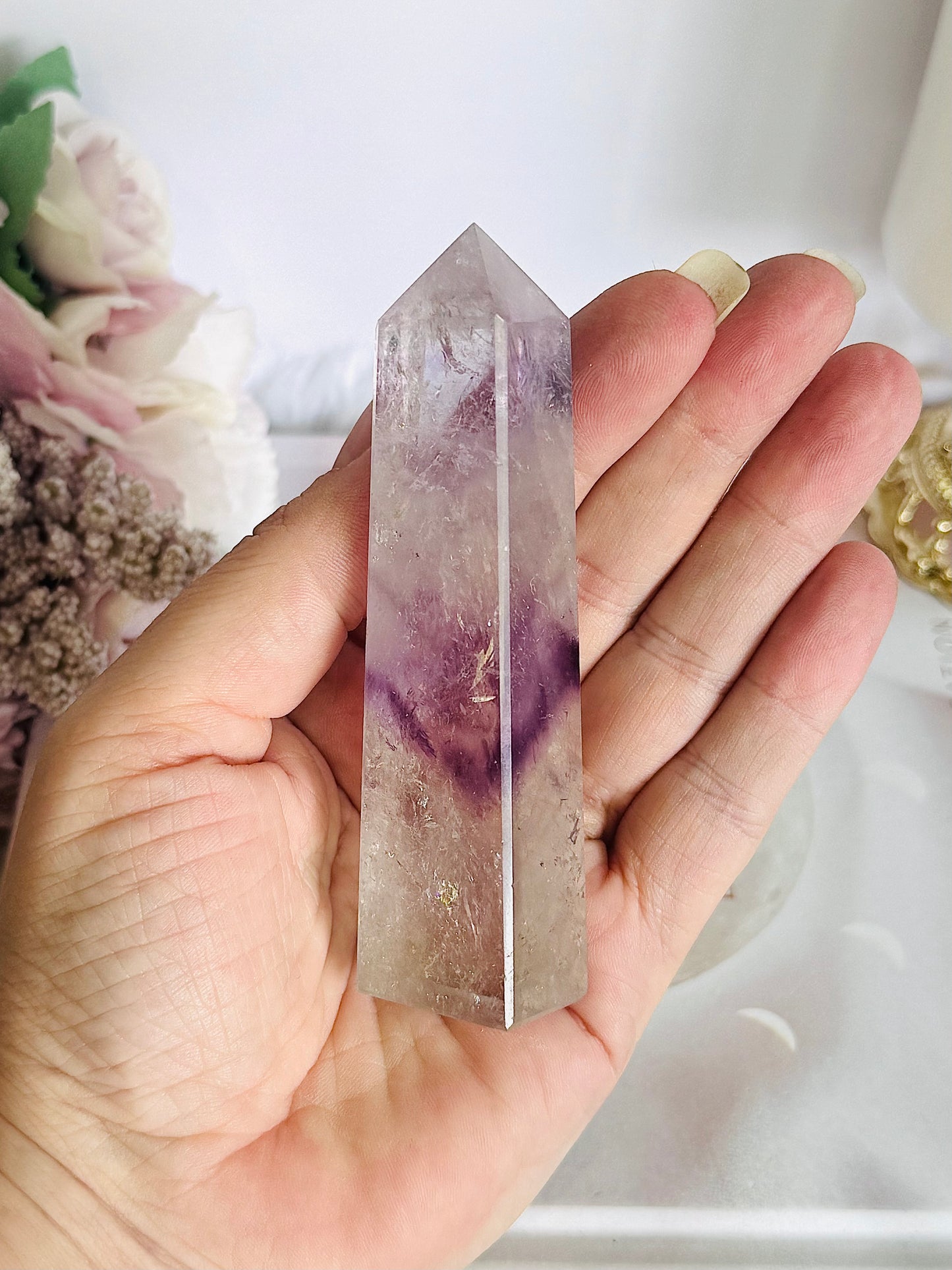 Gorgeous 10cm Phantom Amethyst Tower