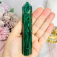AAA High Grade Natural Malachite Tower From Congo 12cm