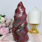 Huge High Grade Ocean Jasper Carved Flame 18cm 1.3KG