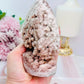 Large Pink Amethyst Druzy Freeform From Brazil 13.5cm 458grams