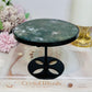 Moss Agate Druzy Spinning Top Table H:10cm W:12cm