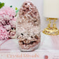 Large Pink Amethyst Druzy Freeform From Brazil 13.5cm 458grams