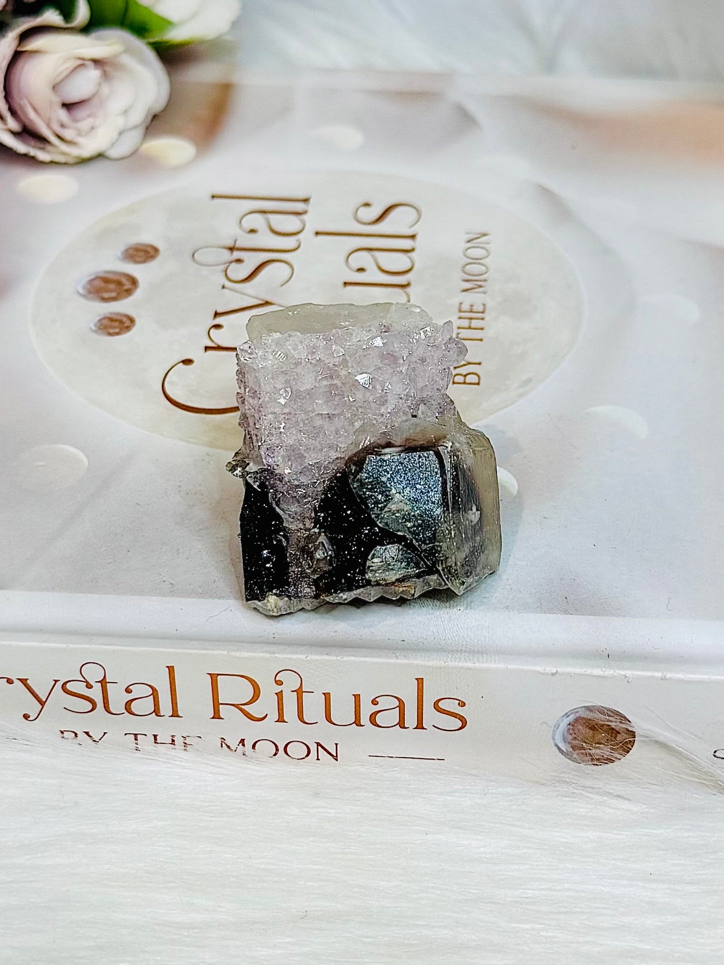High Grade Amethyst in Calcite Cluster 73g