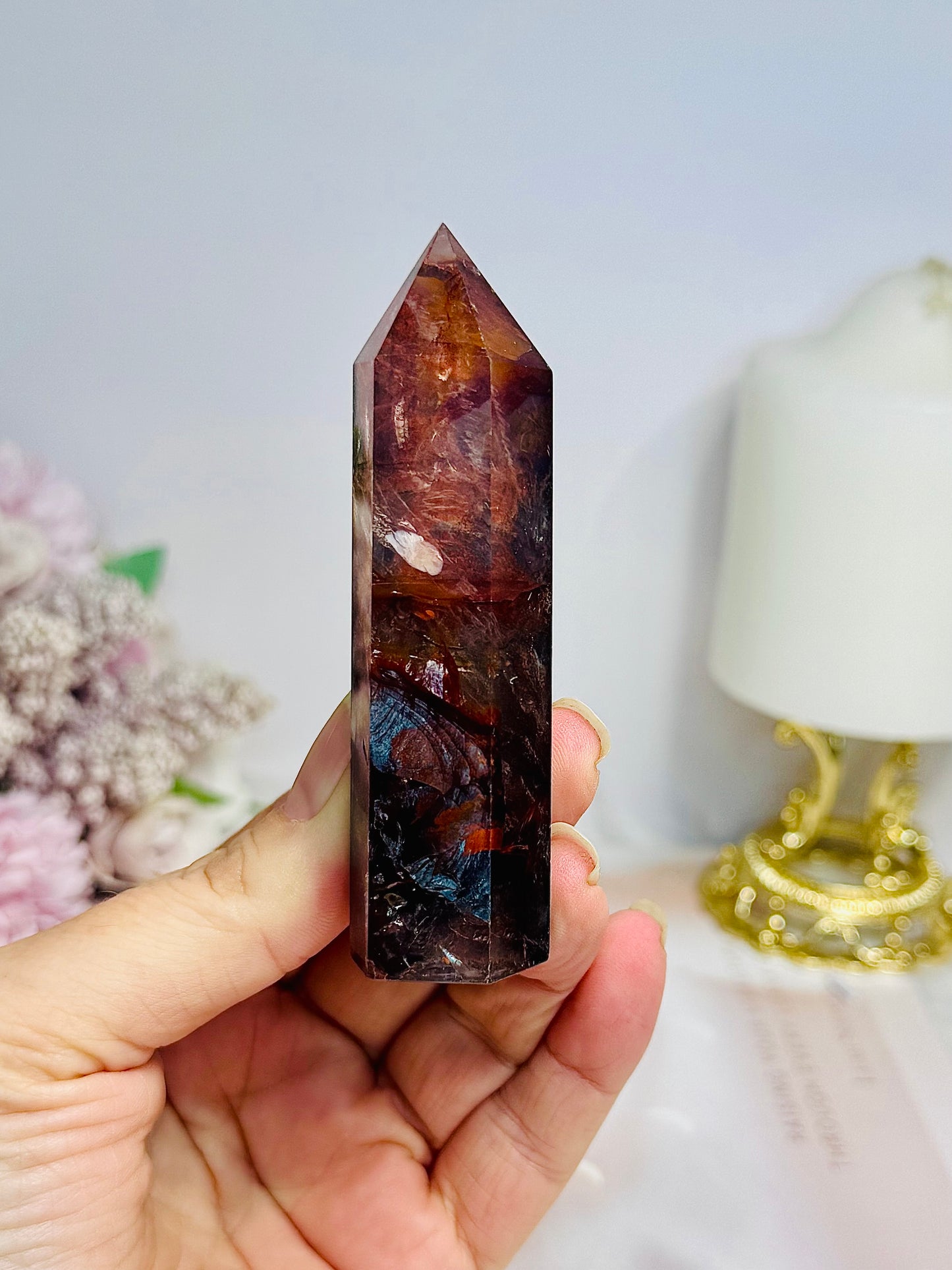 High Grade Fire Quartz Tower 8.5cm
