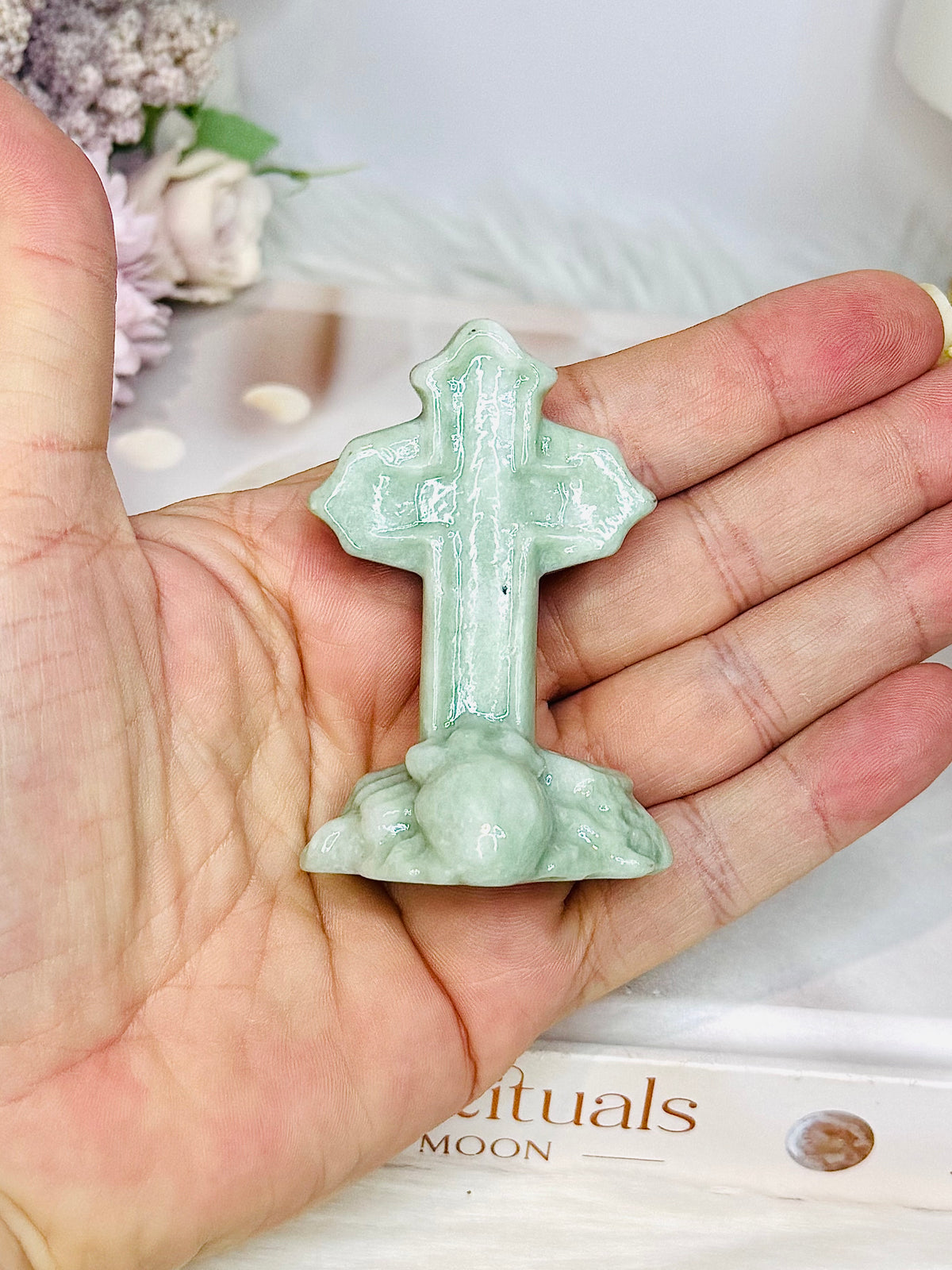 Green Amazonite Cross