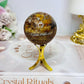 High Grade Garden Phantom Quartz | Lodolite Sphere on Stand 106g