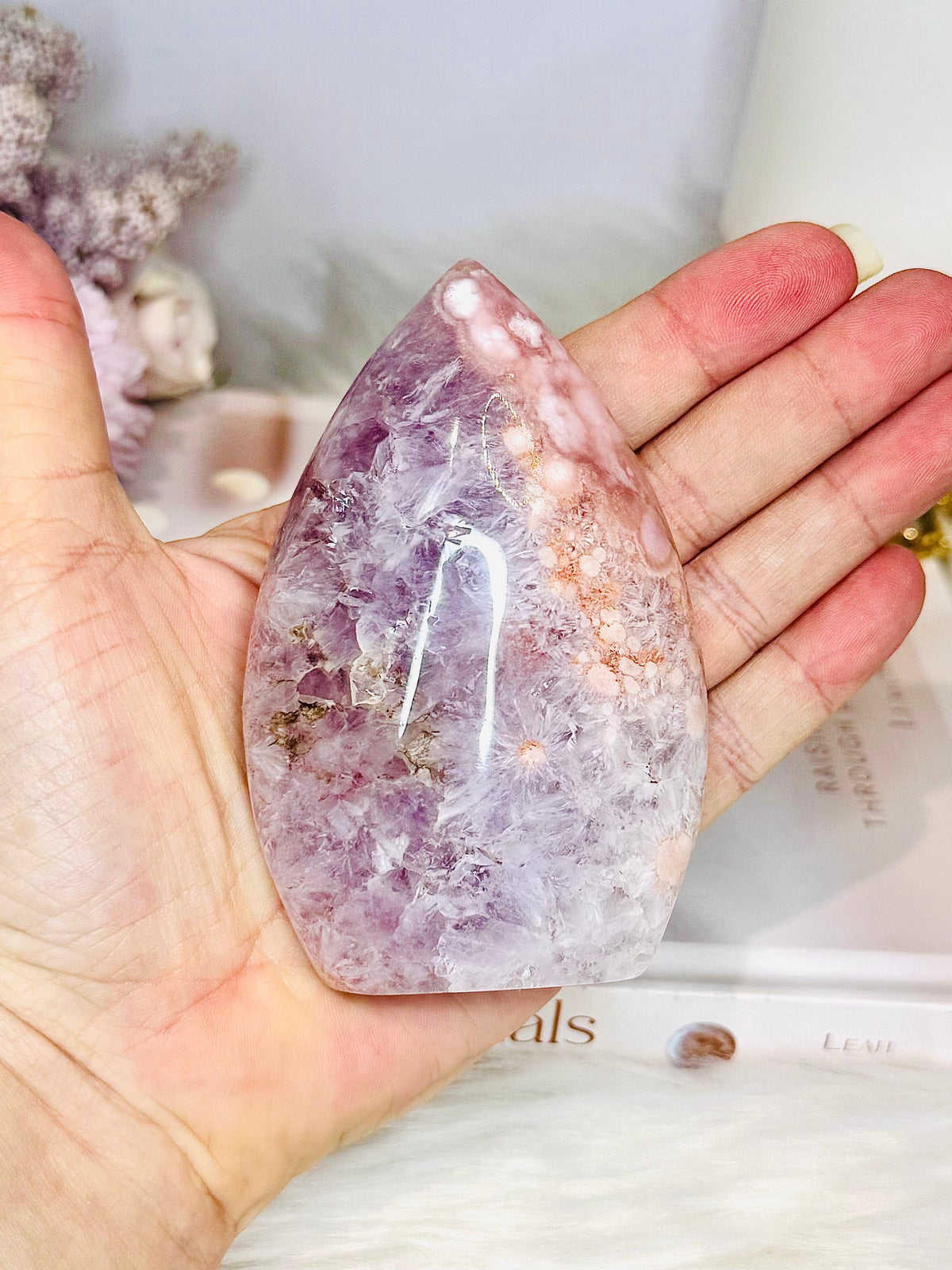 High Grade Pink Amethyst Flame 9.5cm 262g