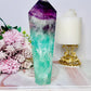 Spectacular Large Incredible Chunky Fluorite Obelisk | Tower 19cm 768grams Full Of Stunning Rainbows