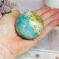 Sky Blue Quartz Druzy Sphere on Stand 224g