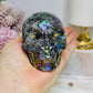 Large Druzy Aura Sphalerite Carved Skull 8cm 425g