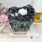Fluorite Chunky Specimen with Matrix on Stand 711g