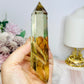 Citrine Tower 19cm Inc Stand (Cut in back of tower)