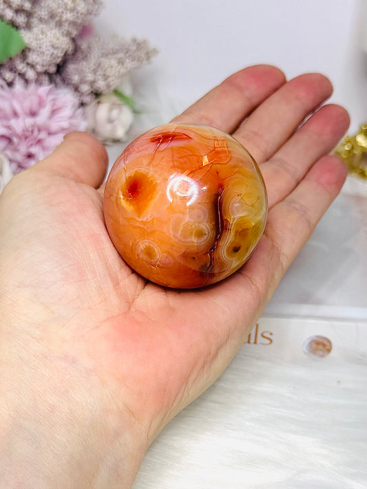 Carnelian Sphere on Stand 174g
