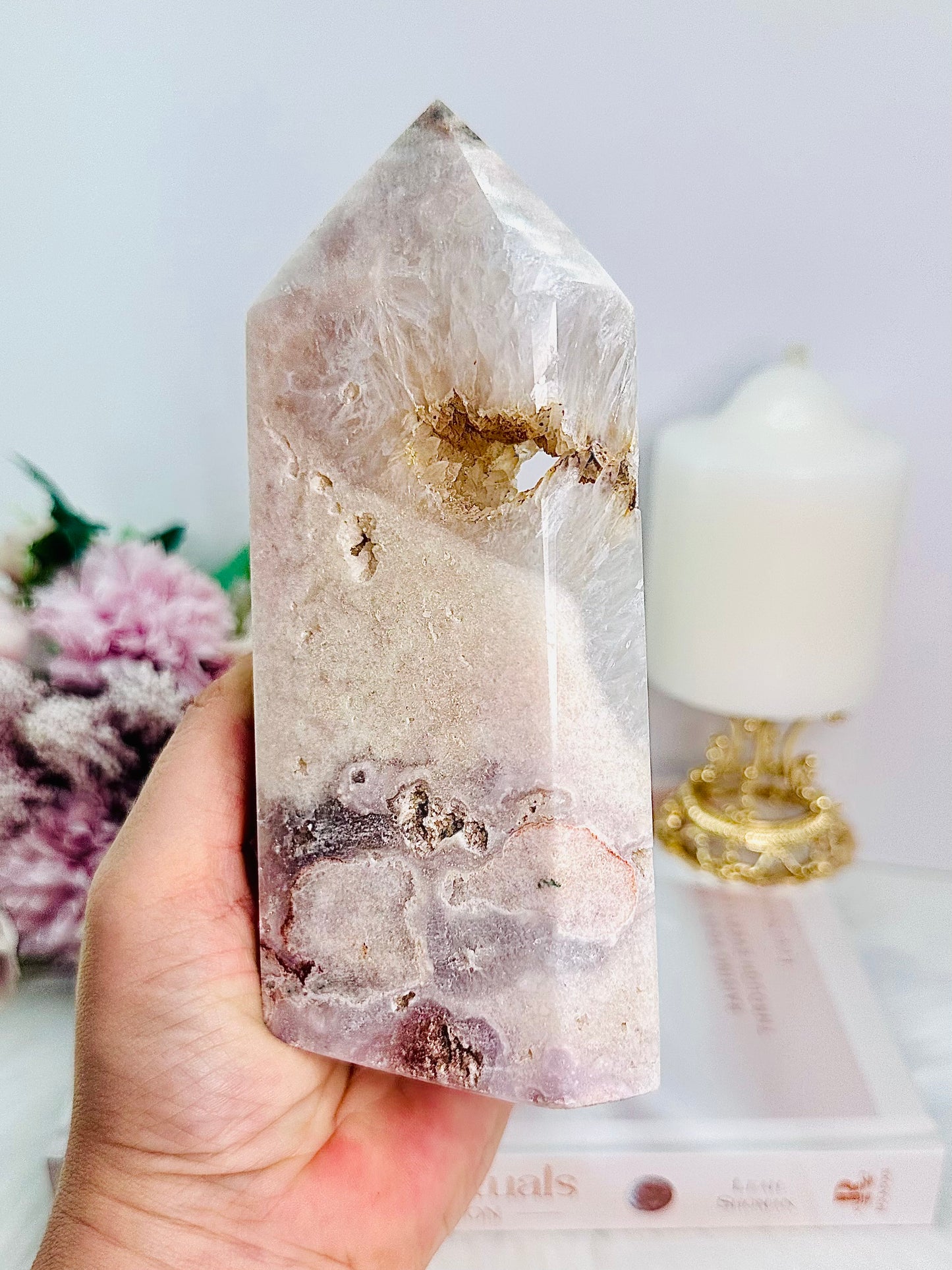 Cleansing & Calming ~ Incredibly Gorgeous Large Chunky Pink Amethyst Druzy Tower 21cm From Argentina