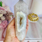 Large Druzy Agate Double Terminated Point On Stand 21cm (inc stand)