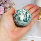 Druzy Moss Agate Sphere On Stand 172g