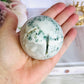 Peace & Tranquility ~ Moss Agate Sphere 269grams On Stand (Sphere has imperfections see pics)