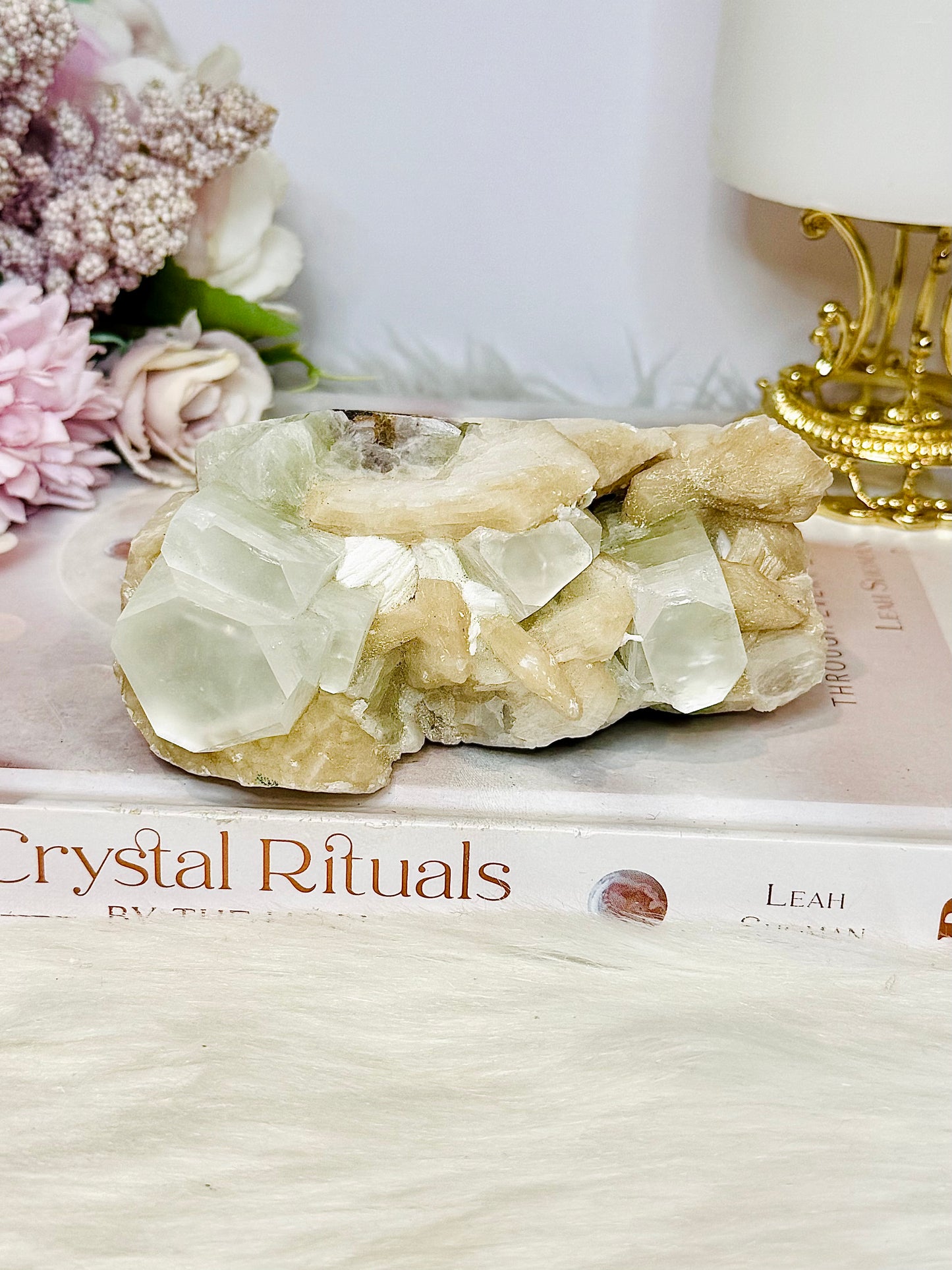 Natural Apophyllite & Stilbite Specimen 11cm 354g