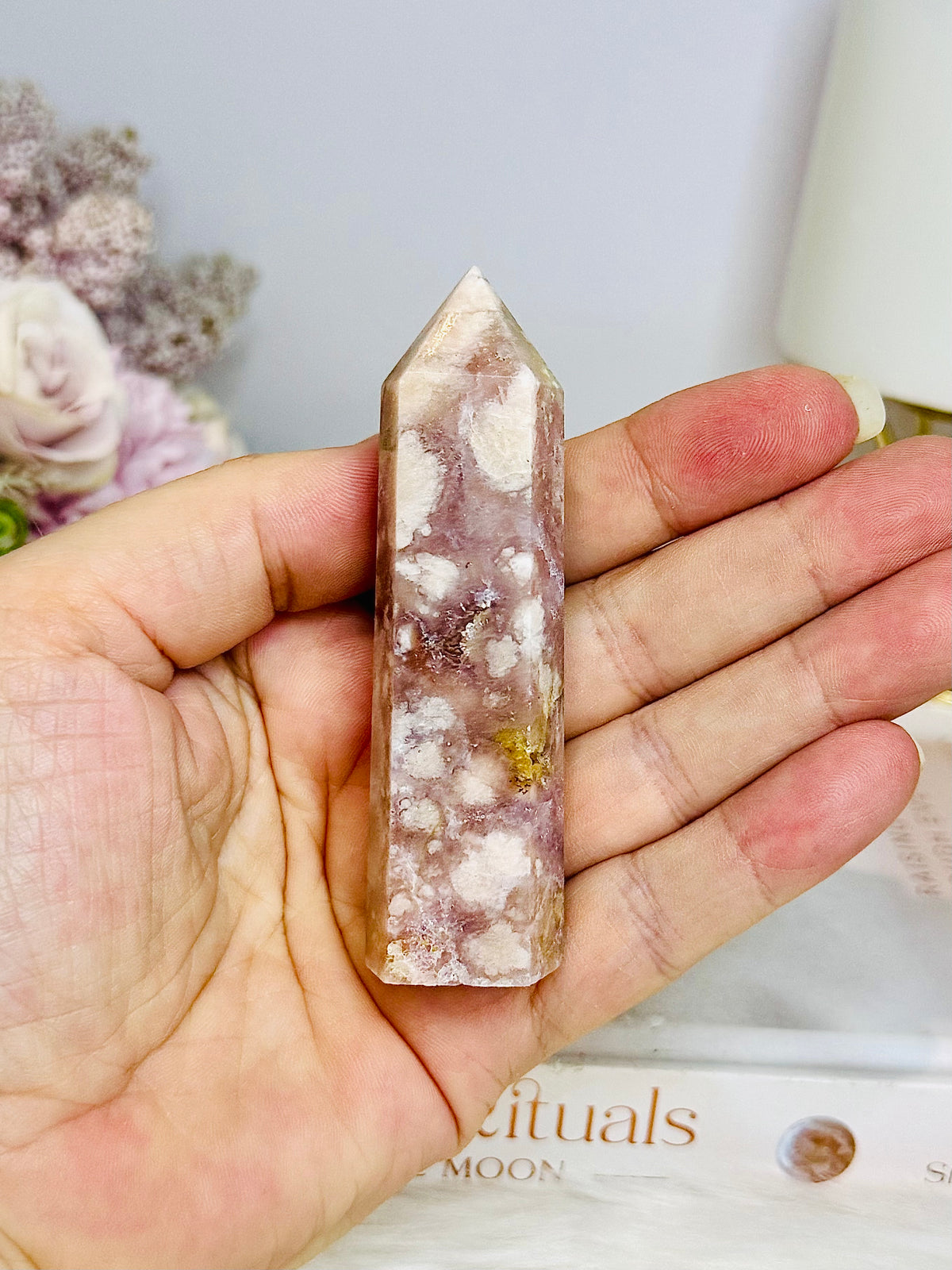 Pink Amethyst Druzy Tower 8cm