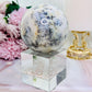 Spiritual Healing ~ Incredible Large 404gram Dentrictic Opal Sphere On Silver Stand (glass stand in pic is display only)