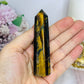 Blue & Gold Flash Tigers Eye Tower 9.5cm