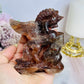 Fire Quartz Carved Unicorn 10cm