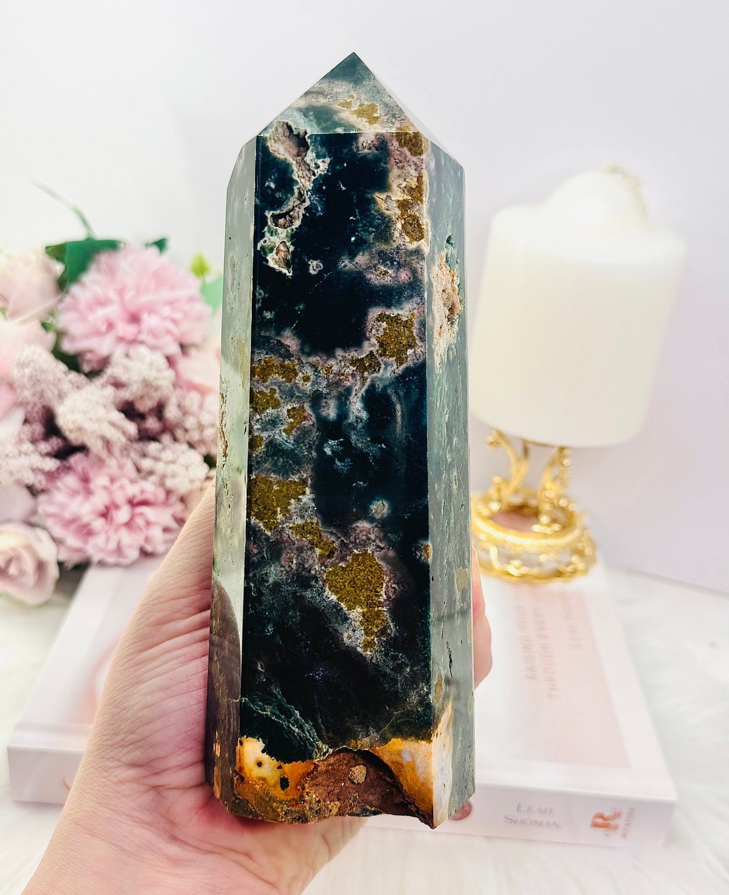 Chunky Large 17.5cm 927gram Ocean Jasper Tower