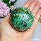 Large Ruby In Fuchsite Sphere UV Reactive On Stand 399g