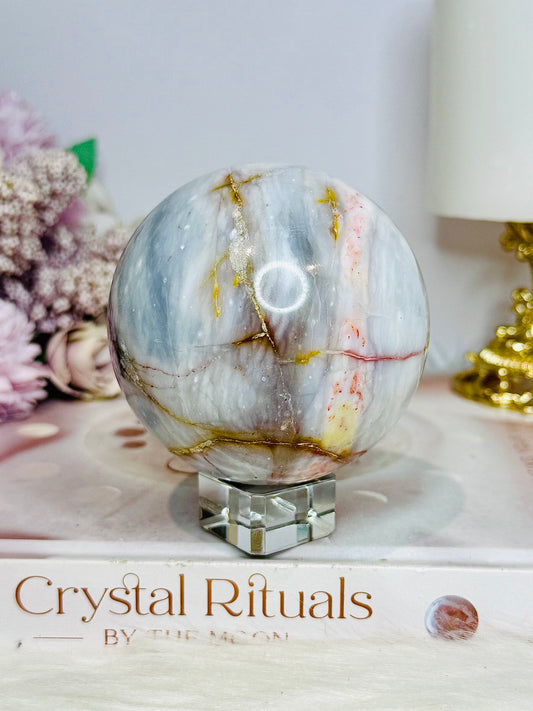Large Jasper Sphere on Stand 558g