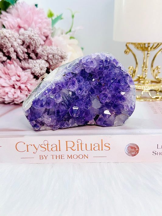 Supports Negativity & Stress ~ Gorgeous Chunky 10cm Amethyst Cluster From Brazil