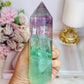 High Grade Rainbow Fluorite Tower Full of Rainbows 13.5cm
