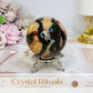 Red Moss Agate Sphere On Stand 331g