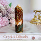Red Moss Agate Tower 9.5cm