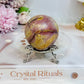 Indonesian Polychrome Agate Sphere on Stand 187g