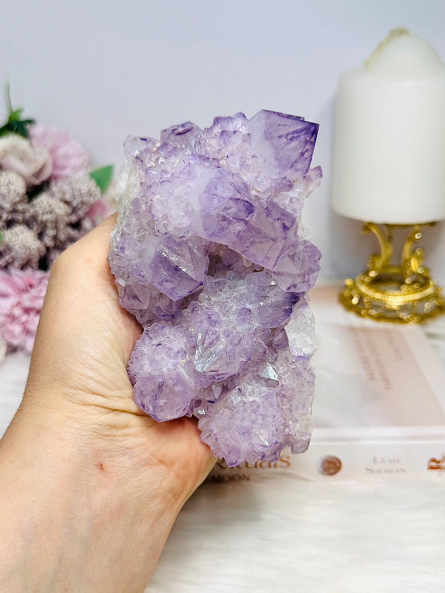 Large Natural Spirit Quartz Cluster Specimen 11.5cm 381g