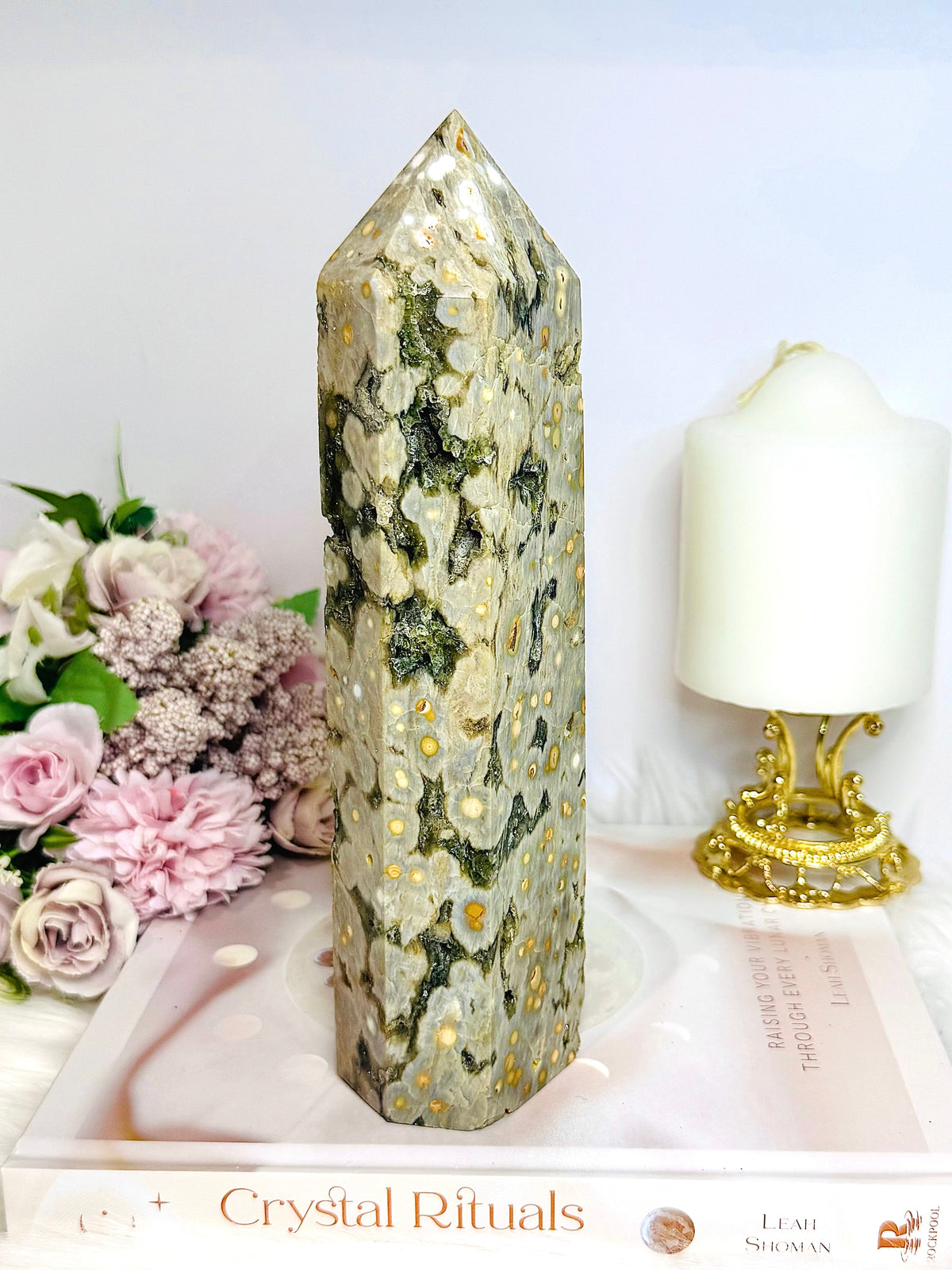✨ SALE ✨ Large Ocean Jasper Druzy Tower 21.5cm 971g