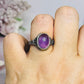 Adjustable Amethyst Ring In Gift Bag