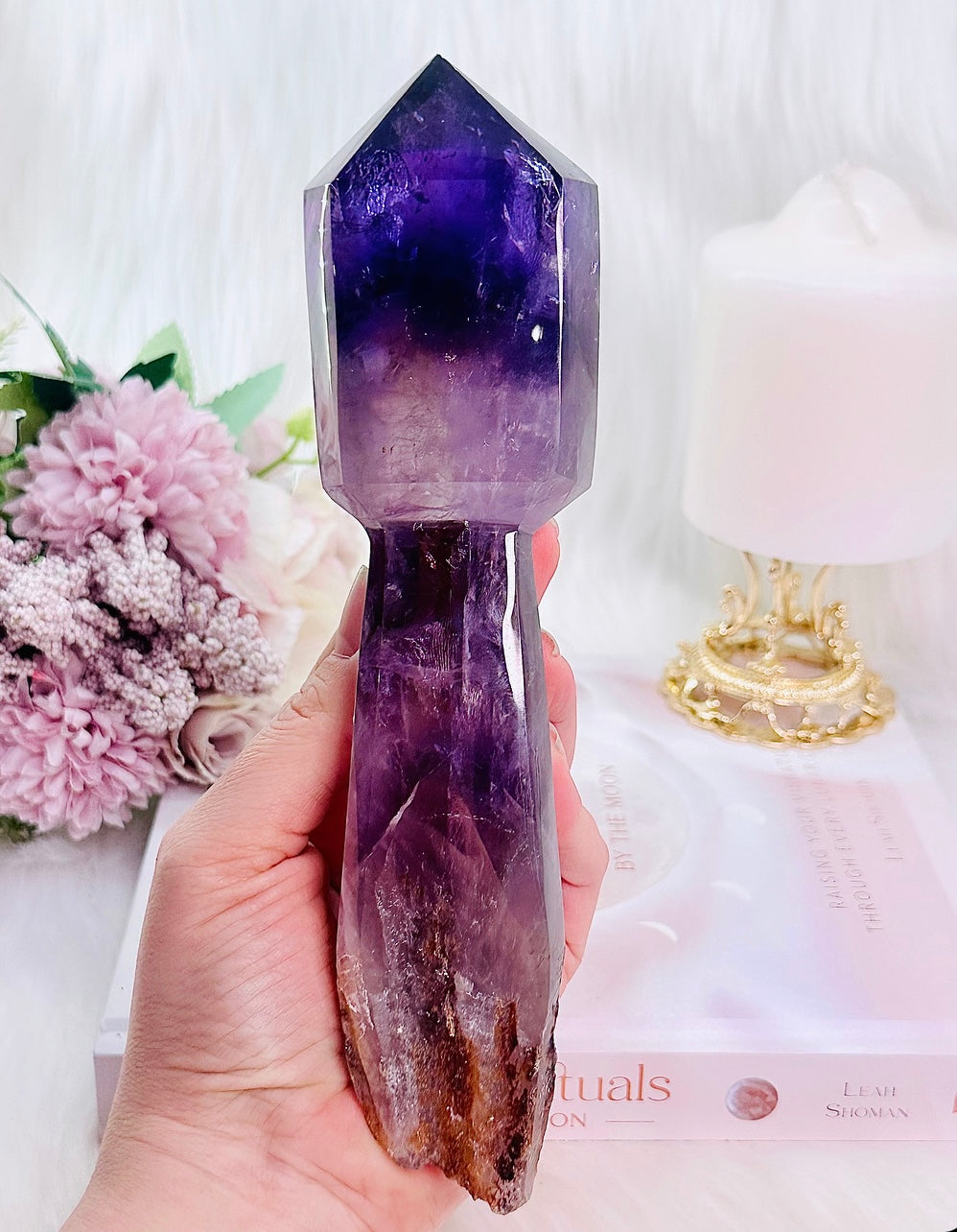 ⚜️ SALE ⚜️ The Most Absolutely Incredibly Gorgeous Large Chunky 21cm High Grade Amethyst Scepter With Rainbows