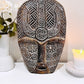 Amazing Large Natural White Wash Wood Tribal Carved Mask 45cm x 29cm
