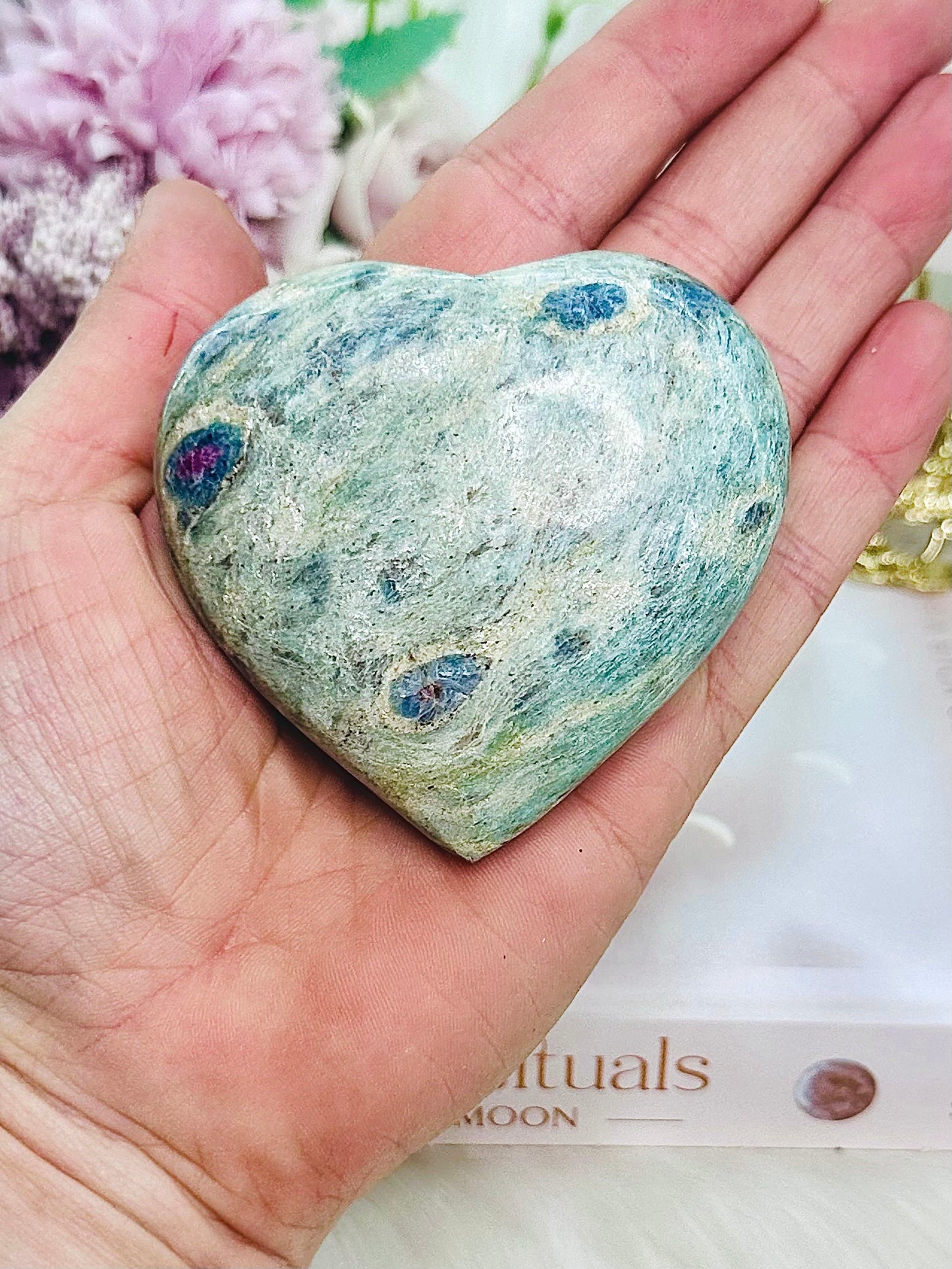 Positive Growth ~ Incredibly Gorgeous Chunky Ruby Fuchsite Carved Heart