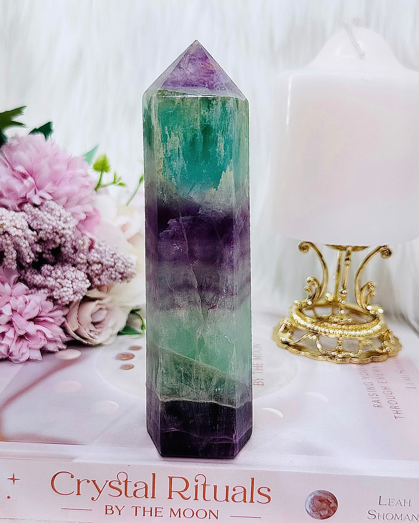 Promotes Peace Of Mind ~ Stunning Fluorite Tower with Rainbows 14.5cm