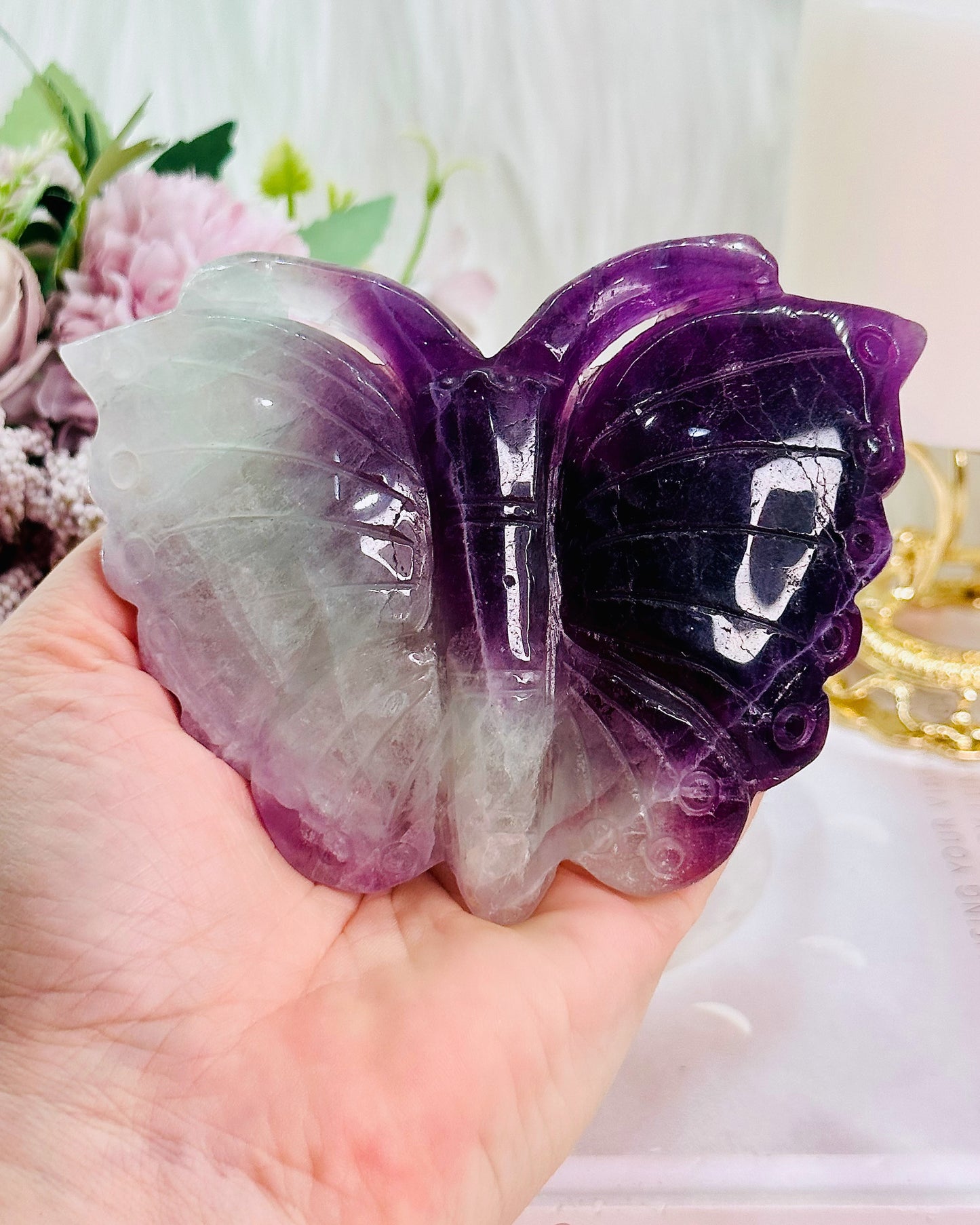 Stunning Chunky Large Fluorite Butterfly