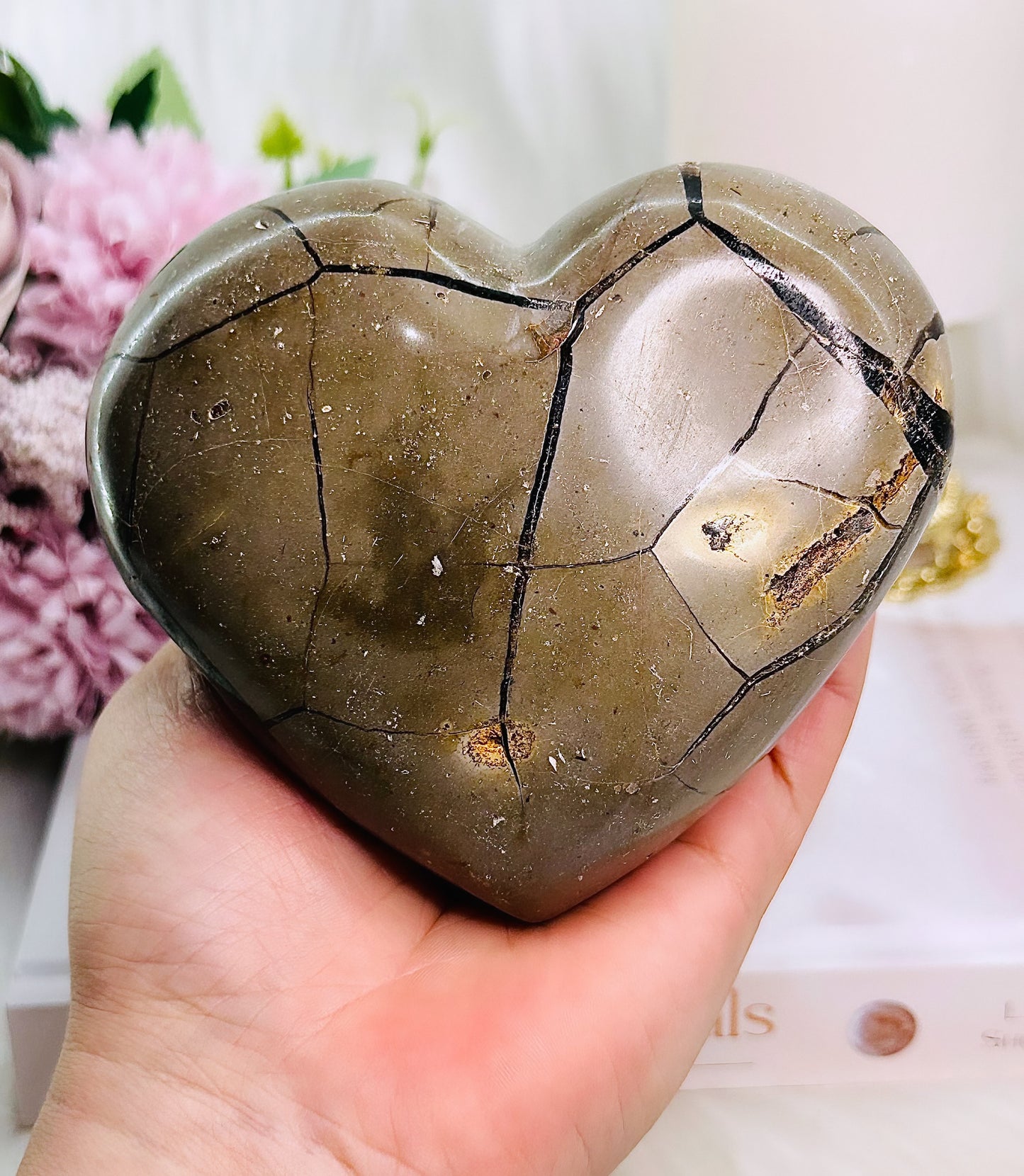 ⚜️ SALE ⚜️ A Nourishing & Calming Stone ~ Gorgeous Large 843gram Chunky Septarian Heart Carving