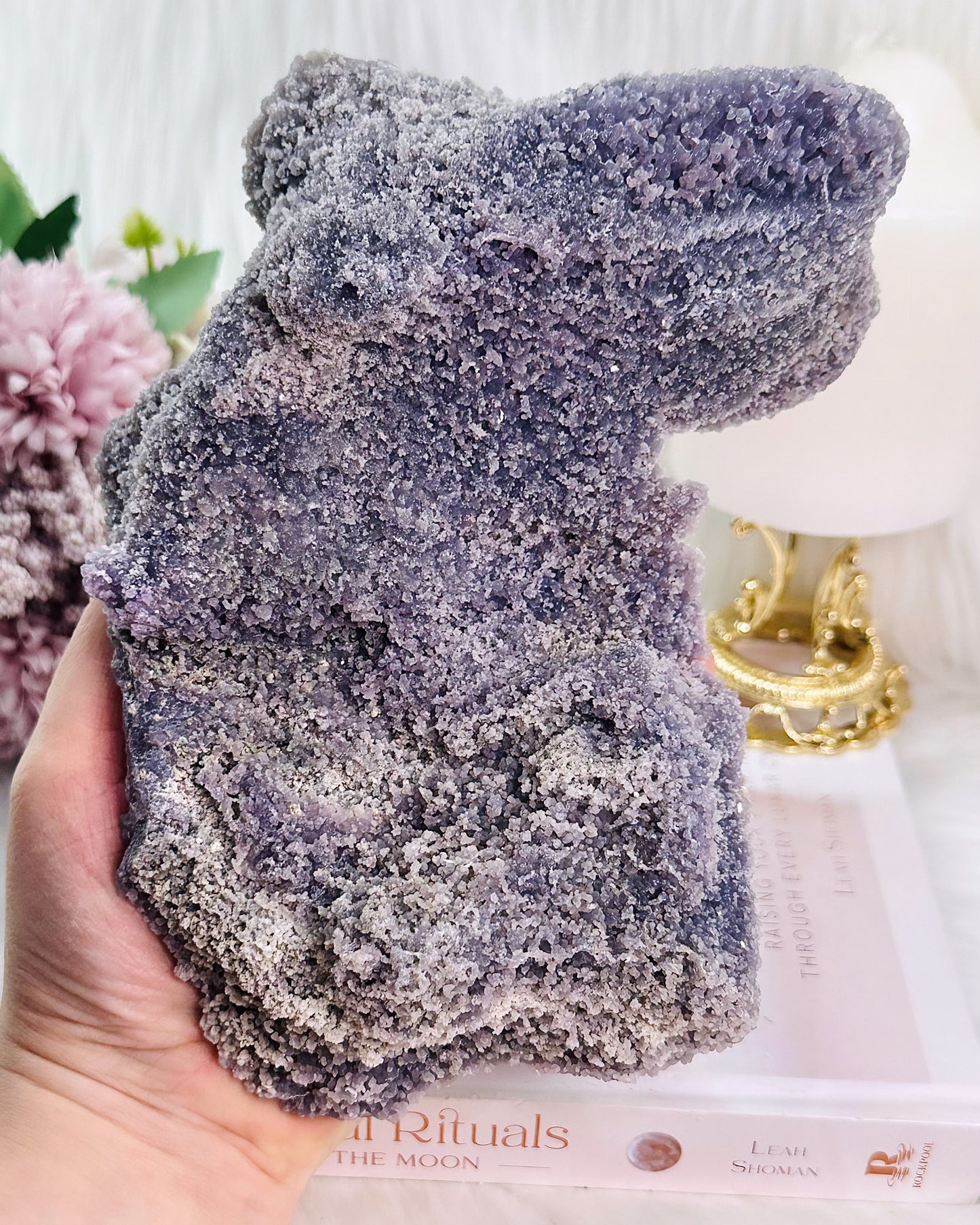 Wisdom & Calmness ~ Absolutely Gorgeous Large 900gram Grape Agate Specimen On Stand